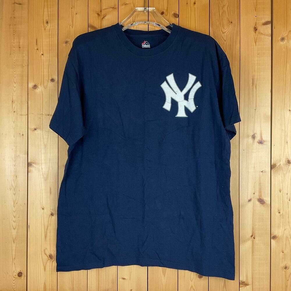 Majestic MLB Derek Jeter #2 New York Yankees T-Shirt, Navy - Size L
